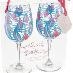 Lily Pulitzer Get Nauti Wine Glasses